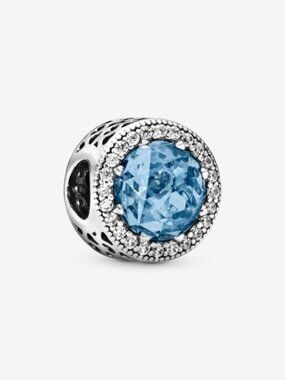 Pandora Blue Crystal Halo Charm